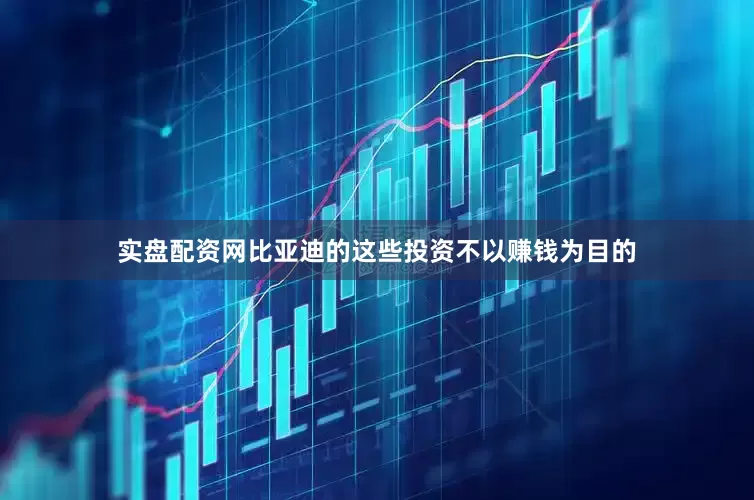 实盘配资网比亚迪的这些投资不以赚钱为目的