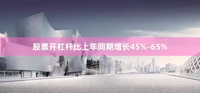 股票开杠杆比上年同期增长45%-65%